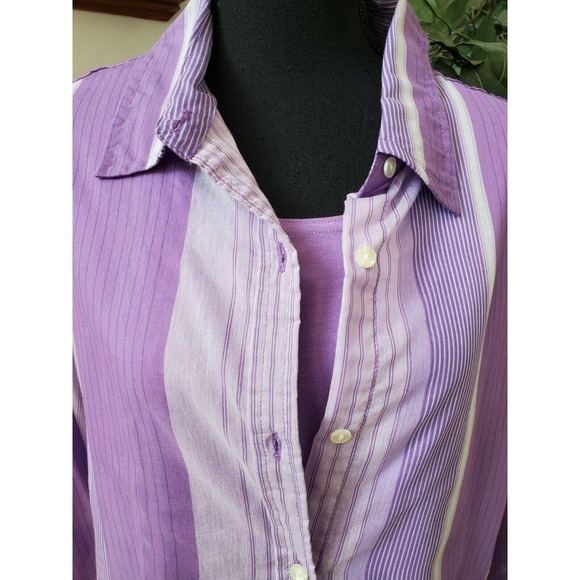 Roaman's 2- Button Down Top (20W)w/ Tank (1X) - Picture 6 of 12